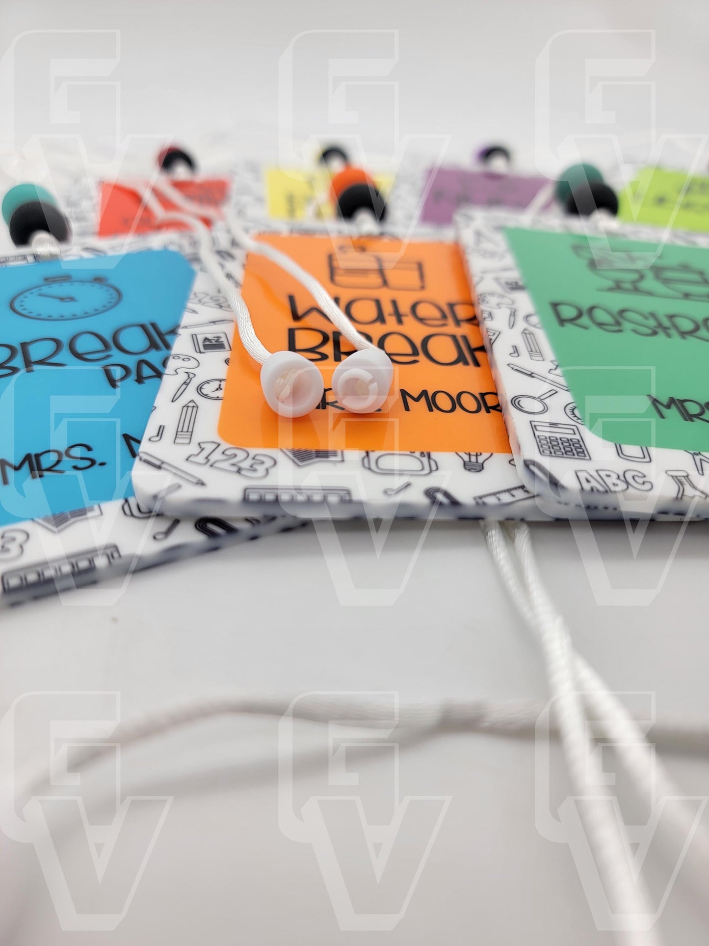 Teacher Hall Passes-With Beads